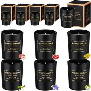 12 Pcs Candles for Home Scented Candles Gift Set for Women Long Lasting Aromatherapy Jar Candle Bulk Soy Wax Candles for Birthday Teacher Thanksgiving Anniversary