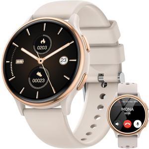 Smart Watches for Women [400+Watch Face/Make Call/Answer] Android & iPhone Compatible, 1.27" Fitness & Health Tracker 24/7 Heart Rate Sleep Step Tracker SpO2 Monitor, Waterproof Fitness Watch, 3 Bands (Gray)