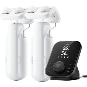 SwitchBot Smart Automatic Curtain Opener 2 Packs with Hub3 - Bluetooth Remote Control with App/Timer, High-Performance Motor, Unlimited Power, Add Hub to Compatible with Alexa, Google Home, HomeKit