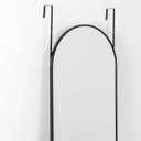 Otlsh 14"48" Arch Wall Mirror, Over The Door, Thin Frame Aluminum Alloy for Bedroom, Living Room, Entryway - Black