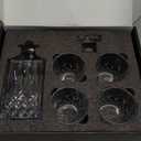LIGHTEN LIFE Crystal Whiskey Decanter Set for Men - Gift Box With Glasses, Non-Lead Glass for Bourbon and Liquor - Perfect for Dad, Husband, Whiskey Lovers