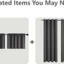 Mrs.Naturall 108 Inch Extra Long Curtains,Grommet Blackout Curtain Drapes for Living Room 2 Panels Set (Dark Grey)