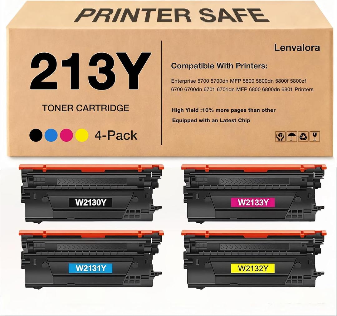 213Y Toner Cartridge Extra High Yield Replacement for HP 213Y 213A 213X Toner Compatible for HP Color Laserjet Enterprise 5700dn 6700dn 6701dn,Enterprise 5700 5800 6700 6701 6800 6801 Printer