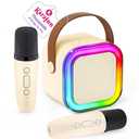 Mini Karaoke Machine for Kids, 2026 TOP Toys Birthday Valentine's Day Gifts Ideas for Girls Ages 4, 5, 6, 7, 8, 9, 10, 12+ Years Old, Portable MP3 Player with 2 Wireless Mics for Family Home Party