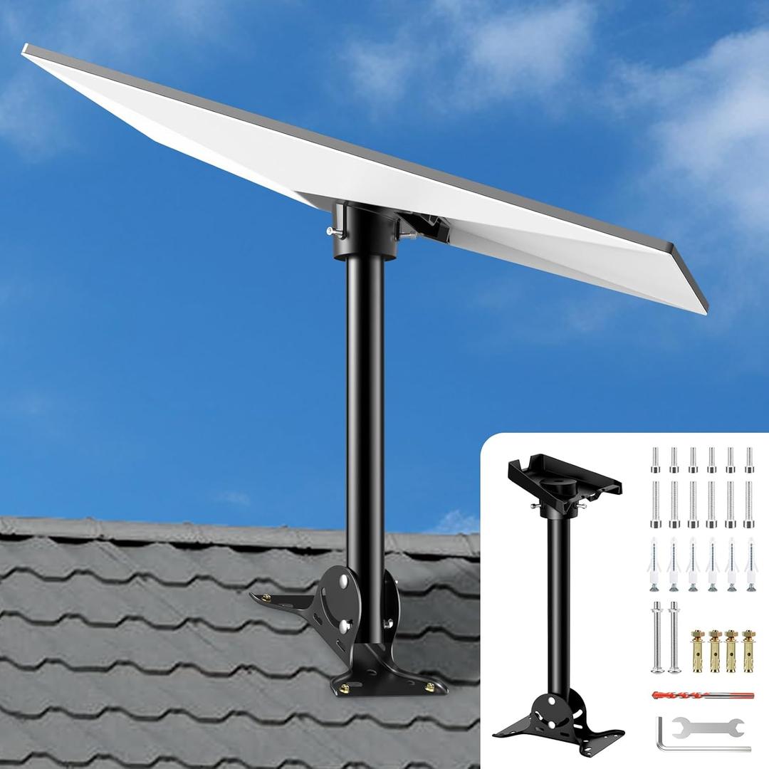 Gen 3 Mount for Starlink, Star Link Roof Mounting Kit Compatible with Star Link Gen 3 / V3, Adjustable Pole Heavy Duty Pivot Mount for Starlink with Gen3 Pipe Adapter (Aluminum Alloy)
