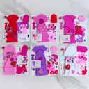 Winlyn 24 Sets Valentine's Day Dog Ornaments Decorations DIY Valentine Puppy Craft Kits Foam Bookmark with Heart Dog Valentine Stickers for Kids School Classroom Activities Party Favors Gift Exchange