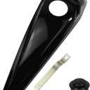 CNC Smooth Dash Fuel Console and Gas Tank Cap Cover Compatible with Harley Touring Electra Glide Road Glides 08-23 Gloss Black