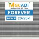 20x25x1 HVAC Furnace Air Filter Merv 8(Actual Size:19.5x24.5x0.82 Inch)