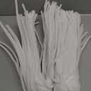 RoundFunny 200 Pcs 24 Inch Extra Long Pipe Cleaners White Chenille Stems Pipe Cleaners Craft Fluffy Chenille Stems Craft Supplies for DIY Arts Projects Creative Decoration, White 
