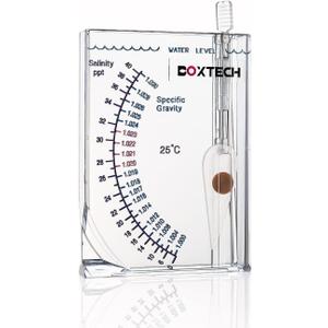Boxtech Aquarium Marine Test, Sea Saltwater Hydrometer, Reef Ocean Hydrometer Salinity Meter for Pool Aquarium Water Salinity Specific Gravity Test