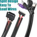 3/4 Inch Wire Loom Split Tubing - 25 ft Cord Protector Electric Wires Covers, Automotive Wire Flexible Conduit