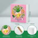 Happy St. Patricks Day Wooden Box Sign, Spring Decor, Country Style Lucky Clover Green Top Hat, Beer Mug, Horseshoe, Gold Coin Pattern Desk Decorate, Home Desk Office Decor 5 x 5 Inches