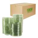 ECO PRODUCTS Compostable Plastic Cup Flat Lids, Case of 1000, Perforated Straw Hole, Fits 9-24oz Cups, GreenStripe Veridian Clear Green, Made From PLA Renewable Plant Based Plastic