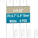 Over The Door Hooks, 4 Pack Steel Door Hangers Hook w/Rubber Coating, Fit 0.7''-1.4'' Door Width, Organizer for Living Room, Bedroom, Bathroom, Kitchen Hanging Clothes, Towels, Hat, Bag