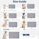 Made4Pets Dog Crate Pad Bed for Medium Large Dogs, Washable & Reversible, Anti-Slip Kennel Mat for Cozy Sleeping, Soft Fluffy Dog Bed for Indoor & Outdoor Use, 35"x23", Gray