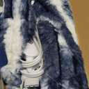 Heated Blanket Throw - 50"x60" Fast Heating Bed Electric Blankets Throw with 6 Heating Levels & 4 Hours Auto Off, Soft Ribbed Faux Fur Sherpa, Over-Heated Protection ETL, Navy Blue