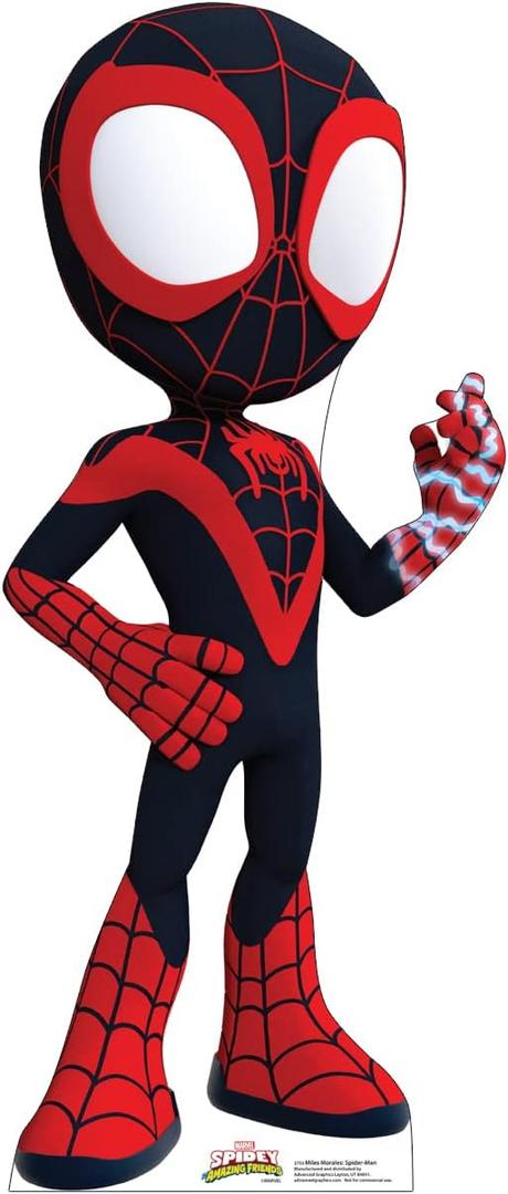 Cardboard People Miles Morales Spider-Man Life Size Cardboard Cutout Standup - Marvel's Spidey and His Amazing Friends (TV Series)