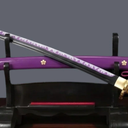 Sword Valley Kozuki Oden Yamo Sword - Purple 40.9″ - Cosplay Prop Anime Katana Samurai Sword - Anime Original Texture Carbon Steel Blade Carving Symbol - Handle Absorbs Sweat (Purple, 40.9″)