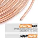 25 ft 3/16 Copper Coated Brake Line Kit (Includes 16 Fittings and 4 Unions Brake Line Fittings) + Double & Single Flaring Tool Kit