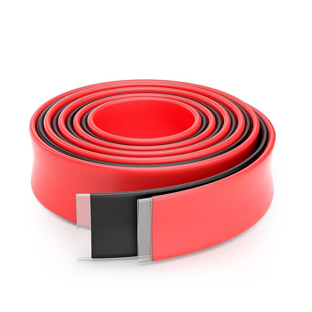 ELECFUN 1 Inch 8 Ft Waterproof Heat Shrink Tubing Roll, 3:1 Large Marine Grade Adhesive Lined Heatshrink Tube, Dual Wall Wiring Wrap Seal Against Moisture Corrosion Air Leakage, 4 ft Black & 4 ft Red