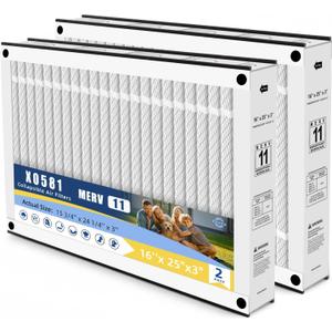 16x25x3 Air Filter Replacement For Trion Air Bear 255649-101, 2-PACK