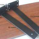 6 Pack - 10 inch Black Hidden L Shelf Bracket (1/5 Inch Thicked) Iron Floating Shelf Brackets Rustic Industrial Metal Brackets for Shelf Support