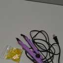 Zhehao Fusion Hair Extensions Tool Us Plug Professional Hair Extensions Tools U Tip Professional Fusion Heat Iron Connector Wand with 2 Bags Keratin Glue Granule Beads(Purple,a Head)