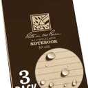 Rite in the Rain Weatherproof Top Spiral Notebook, 3" x 5", Brown Cover, Universal Pattern, 3 Pack (No. 435-3X)