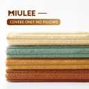 MIULEE Boho Farmhouse Throw Pillow Covers 18x18 Inch Set of 4 Summer Modern Natural Decorative Cushion Covers Soft Corduroy Spring Decor for Couch Bed Sofa Living Room Orange Teal Gradient Series