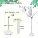 TRAVELER Butterfly Floor Lamp - 2pcs 23.6" Wedding LED Creative Ceiling Lights Adjustable Height Hanging Decoration Props for Wedding Stages Halls Party Events