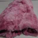 Cozy Bliss Faux Fur Throw Blanket for Couch, Fuzzy Soft Plush Thick Bubble Blanket for Sofa Bedroom Living Room, 50 * 60 Inches Tie Dye Pink