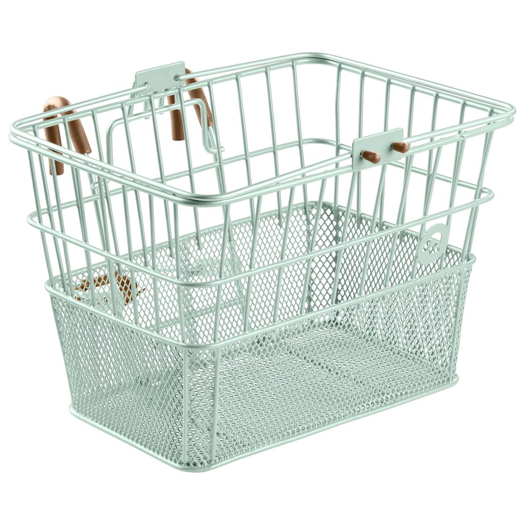 Bicycles Detachable Steel Half-Mesh Apollo Bike Basket with Built-in Handles, Weather-Resistant Steel and Integrated Hooks for Easy Assembly to Front Handlebar