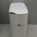 MOPUP Bathroom Trash Can, Automatic Bagging Garbage Can, 3.5 Gallon Slim Smart Small Plastic Trash Bin, Narrow Motion Sensor Trash Can for Bedroom, Office White