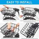 CXWXC Rear Bike Basket - Bicycle Rear Basket with Cargo Net and Waterproof Cover - Rear Mount Aluminium Bike Basket Large Capacity
