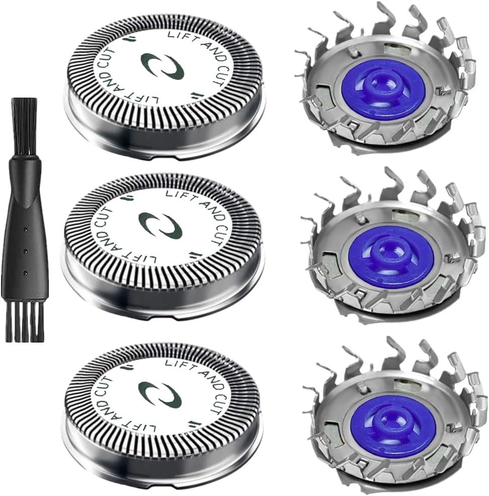 3PCS HQ56 Replacement Shaver Heads for HQ3 HQ4 HQ55 HQ56 HQ6,Replacement Shaver Head Compatible with Philips Norelco HQ300 HQ442 HQ916 HS190 HQ6990 Electric Shavers etc.