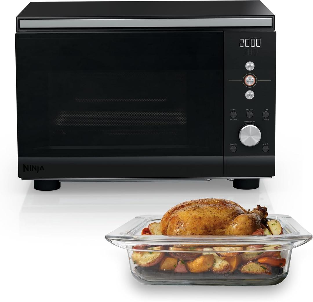 Ninja MW101BK1 Crispi Microwave and Air Fryer with FusionCrisp, 0.9 Cu Ft, Black
