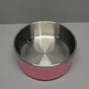 Dog Bowl, Stainless Steel Dog Food and Water Bowl with Non Slip Quiet Bottom, Easy to Clean, Dishwasher Safe, 64oz, Pink
