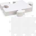 Sonwyoung 30 Pcs Large White Blank Cardboard Puzzles to Draw on 8 x 9 Inch Make Your Own Jigsaw Puzzle Pieces Giant Double Puzzle Blank White Papers for Kids Adult DIY Arts and Crafts Projects