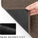 chakme Bathroom Rugs Mat U-Shaped 24x17, Ultra Thin Non Slip Bath Mat Small Quick Dry Absorbent Bath Mat for Bathroom Floor, (Coffee, U-24"x17")