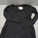 ANRABESS Womens Fall Long Sleeve Short Dress Rib Knit 2025 Fashion Basic Slim Fit Party Cocktail Night Bodycon Mini Dresses Black-XL