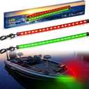 Red and Green Boat Navigation Lights, LED Boat Lights Waterproof, Bow Light for Boats LED 12V, Marine Running Light for Pontoon, Bass Boats and Kayak