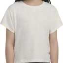 Hurley Girls Soft Knit Basic T-Shirt (6X, Pale Ivory)