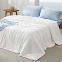 Bedsure Cooling Comforter Queen Size - GentleSoft Moisture Wicking Cooling Blanket for Hot Sleepers, Breathable Lightweight Duvet Insert, Dual-Sided Summer Blanket, White, 88x88 Inches