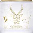 Capricorn Zodiac Sign Candles Gift, Zodiac Crystals Candles Jar, Astrology Lavender Scented Soy Stones Candles Best Friends Gifts for Women Men Sister Brother Funny Birthday Gift