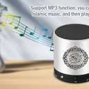Portable Digital Quran Speaker,Bluetooth Speaker,with Remote Control,MP3 Player,USB Rechargeable,8GB Storage,18 Reciters,15 Translations,Arabic,English,French,Urdu & More (Silver)