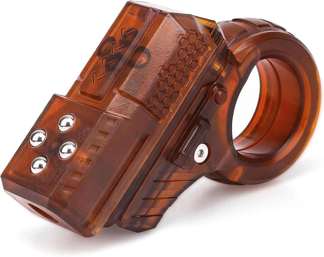 Fidget Spinner Toys Adult & Teen Plastic Magnetic Fidgets Slider Spinner Chain Ring Cool Gadget Roller Office Desk Toy 5 in 1 Stress Relief Sensory Item for Autism ADHD Anxiety Stocking Stuffers Men (Brown)