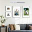 An&He 12x12 inch Picture Frame, White Simple Photo Frame for Decorative Artwork, Suitable for Tabletop, Desk, Bookshelf and Wall Display, Photo Gallery Decor