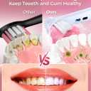 TEETHEORY Rotating Electric Toothbrush for Adults with 8 Brush Heads (2 Types), 4 Modes Deep Clean Electric Toothbrush with Rechargeable Power and 2 Min Smart Timer (2- Cherryblompink, p1)