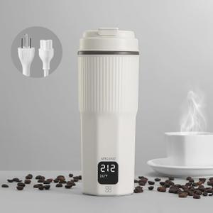 Dual Voltage Travel Electric Kettle, 13oz (380mL), 110-220V~, 316 Stainless Steel Interior, Portable Kettle for Travel, BPA-Free