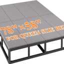 Queen Bunkie Board (58x78in) - 6mm Ultra-Thin & Ultra-Rigid Mattress Foundation, Heavy Duty Maximum Support - Low Profile, Breathable, Noise Reducing, Moisture Resistant